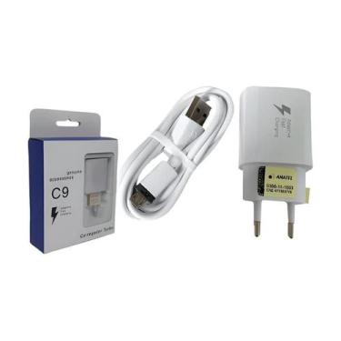 Imagem de Carregador Turbo C9 saída USB-C e V8 Compatível Com Aparelhos Galaxy -