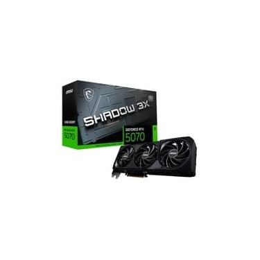 Imagem de Placa de Vídeo MSI RTX 5070 12G SHADOW 3X OC NVIDIA GeForce, 12GB GDDR7, 2557 MHz, 192-bit, FP4 and DLSS 4, Ray Tracing - G5070-12S3C