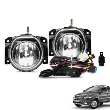 Imagem de Kit Farol de Milha Palio Strada Adventure Locker 2005 a 2019 Botão Alt