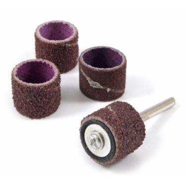 Imagem de Forney Kit de lixamento 60217, 4 tambores de lixar, 1,27 cm por 1,27 cm com mandril de 0,63 cm (1/8 polegadas), 5 peças