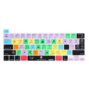 Imagem de XSKN Capa para teclado Lightroom CC de silicone para MacBook Pro 2019 16 polegadas A2141 e MacBook Pro 2020 de 13,3 polegadas A2338 M1 A2251 A2289 com Touch Bar e Touch ID Versão Comum dos EUA e da UE
