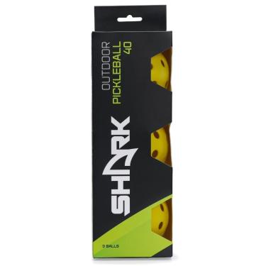 Imagem de Bola de Pickleball Shark 40 Furos Outdoor - Pack com 03 Unidades
