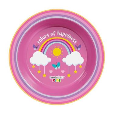 Imagem de Prato Bowl Decorado Arco Íris Rosa - Baby Go