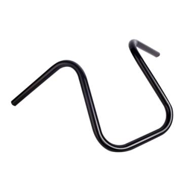 Imagem de CELOMT Guidão Redondo Ape Hanger De 1'' Para Harley Street Bob Sportster Xl 883 1200 Fat Boy Shadow Intruder Vulcan Road Star Drag Volusia Com Aplicação Personalizada (Preto Brilhante, 10")