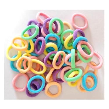 Imagem de 250 peças de laços de cabelo de bebê de algodão para meninas e crianças, faixas de cabelo sem costura para crianças, suportes elásticos de rabo de cavalo (cor macaron)