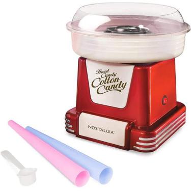 Imagem de Máquina de Algodão Doce Nostalgia - Azul com Hard Candy e Suporte