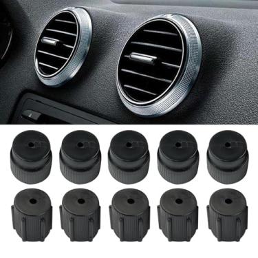 Imagem de Capas de reparo de ar condicionado de carro, tampas de porta de carga A/C de plástico ABS núcleo da válvula 0,5 polegadas baixa pressão e kit de tampas de alta pressão de 0,5 polegadas, universal para