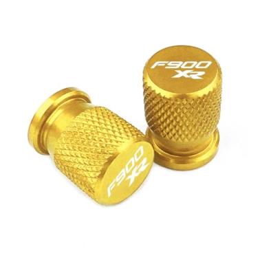 Imagem de jininshengxindianzi Motorcycle Tire Valve Air Port Caps Cvoer Compatible With F900 R F900 XR(F900XR - Gold)