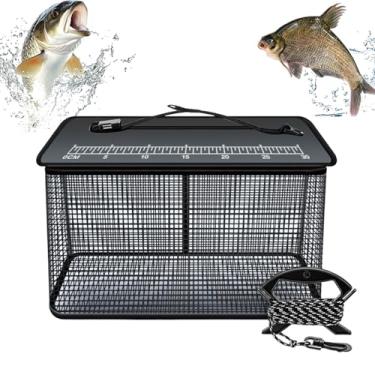 Imagem de Gaiola de rede refletiva dobrável - Gaiola de rede refletiva dobrável | Armadilha de armazenamento resistente | Armadilha de retenção para riachos marítimos e áreas rochosas Recipiente marítimo