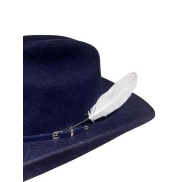 Imagem de Pena para Chapéu country Branca Inteira - Vivace Country, Tamanho Unic