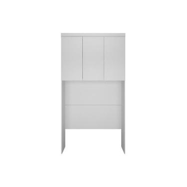 Imagem de Módulo De Quarto Solteiro Armário Ponte Aéreo Rizon-linea C- 3 Portas Neve - Novo Horizonte