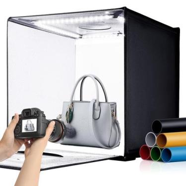 Imagem de Caixa de luz de estúdio fotográfico Fasonic 24x24 com 240 luzes LED
