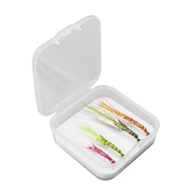 Imagem de Pegciuho 4x Iscas de Pesca com Mosca Iscas de Pesca com Mosca Camarão Realista Acessórios Artificiais