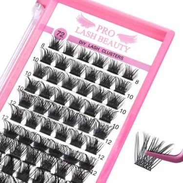 Imagem de Eyelash Clusters PRO LASHBEAUTY 72 unidades de 8 a 16 mm reutilizáveis