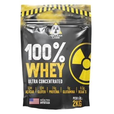 Imagem de Whey Protein 2kg 100% Concentrado Nuclear Labs, Sem Açúcar, Zero Glúten Sabor Chocolate
