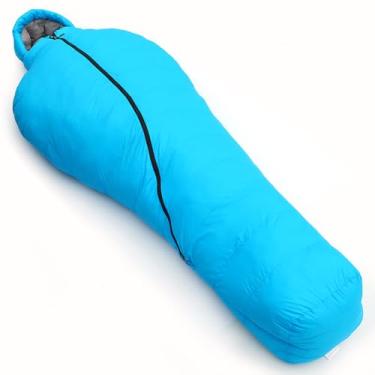 Imagem de Asixxsix Saco de Dormir para Baixo, 0 Grau de Bolsa de Dormir de Mochila Em Clima Frio para Adultos Camping para Crianças, Leve Com Pato Down Down Hybrid Filling, Design de Pescoço