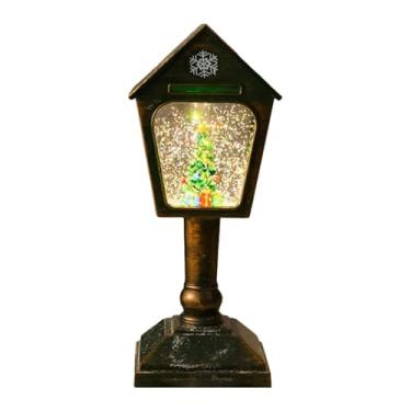 Imagem de CarpNettore Caixa de Música de Correio de Natal, Enfeite Luminoso para Decoração de Casa com Iluminação LED Quente E Glitter, Adequada para Uma Atmosfera Festiva, Verde, Tamanho real