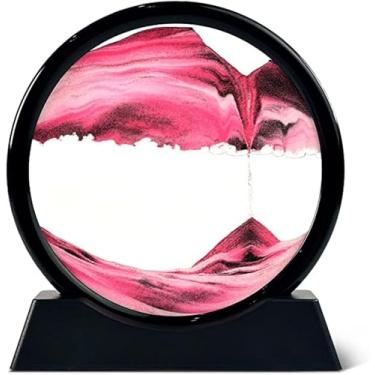 Imagem de Twohua Moving Sand Art Liquid Motion 3D Ampulheta Deep Sea Sandscape Moving Sand Picture Moveving Sand Flow, Pintura de Areia, Decorações de Mesa, Trabalho Relaxante, Decoração de Escritório