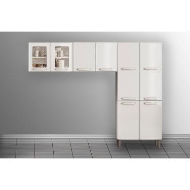 Imagem de Cozinha Completa Evidence 3 Peças (2Aéreos+1Paneleiro) CPT57 Branco - Bertolini