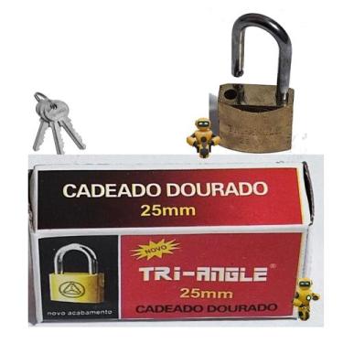 Imagem de Cadeado pequeno 25mm armario gaveta vitrine corrente portão janela gra