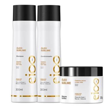Imagem de Kit Eico Professional Óleo Sublime Shampoo Condicionador Máscara 300g 