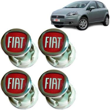 Imagem de Calota Fiat Punto 48mm Contem 4 Pecas Acrilico Resistente - METALPLAS