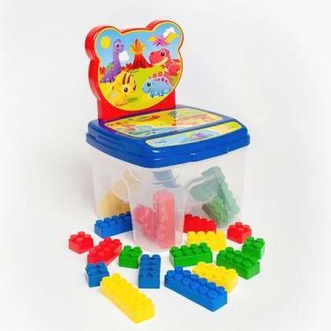 Imagem de Cadeira toy blocos - 24 pçs - dinossauros - GGB