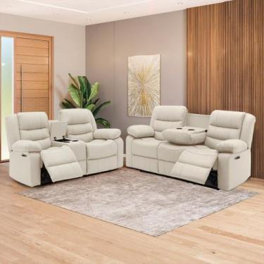 Imagem de Conjunto Poltronas 2 e 3 Lugares Elétricas Sala de Cinema Hollywood co