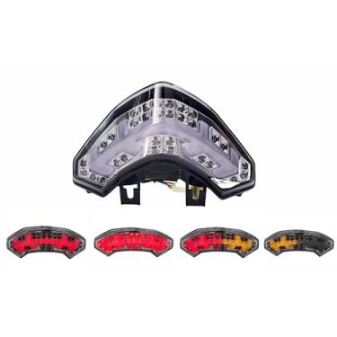 Imagem de Adequado para Ducati 2010-2014 Multistrada 1200 / 1200S / Sport/PIKES PEAK/TOURING/Gran Turismo; luz traseira de freio com seta integrado (moke, flash LED Style1)