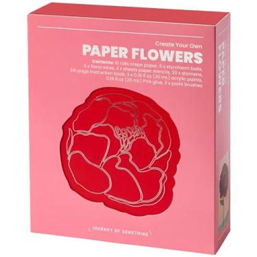 Imagem de Artesanato de flores de papel - kit de artesanato para adultos faça você mesmo
