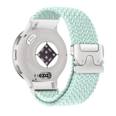 Imagem de Pulseira de nylon elástico trançado compatível com Garmin Venu 3S 2S/Vivoactive 4S/Vivomove 3S/Forerunner 255S/Forerunner 265S, pulseira esportiva elástica macia de 18 mm de liberação rápida para