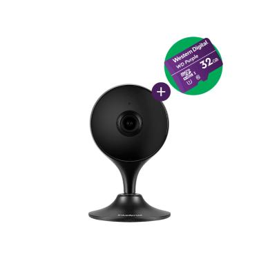 Imagem de Kit Câmera Interna Inteligente Wi-Fi Full HD Intelbras IM3 C Black com Cartão MicroSD 32GB