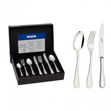 Imagem de Faqueiro Tramontina Classic Aço Inox Com Facas De Mesa Forjadas 42 Peças