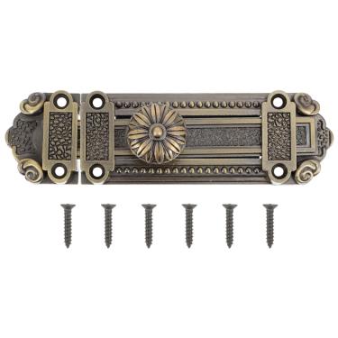 Imagem de DOITOOL 1 trava de segurança deslizante de liga de zinco, trava de porta, trinco de porta, trava de segurança vintage para móveis, ferragens para portas resistentes, azul antigo