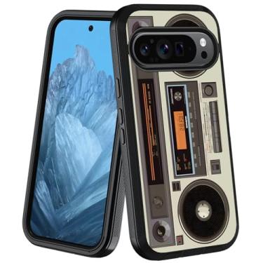 Imagem de JDHJFBFJNP Capa projetada para Google Pixel 10/10 Pro e Pixel 9/9 Pro, resistente de 3 camadas híbridas [grau militar], à prova de poeira, à prova de choque, capa protetora completa, rádio retrô