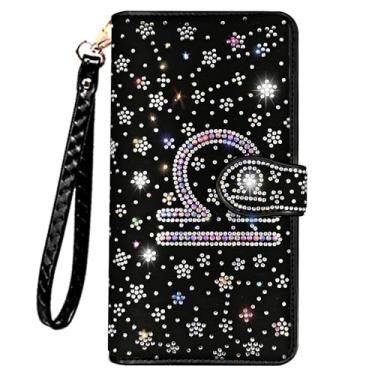 Imagem de LIFUTOPIA Carteiras de estrela de strass brilhantes - Bolsa clutch de pulso brilhante com glitter, Libra brilhante