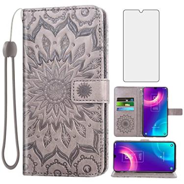 Imagem de Asuwish Capa de telefone para Alcatel TCL 30Z (T602DL)/TCL 30 LE Capa carteira com protetor de tela de vidro temperado capa flip fina suporte para cartão acessórios de celular TCL30 30 Z 30LE mulheres