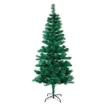 Imagem de Árvore de Natal Verde Premium, 180cm de Altura, 320 Galhos, Base de Metal, Decoração Natalina