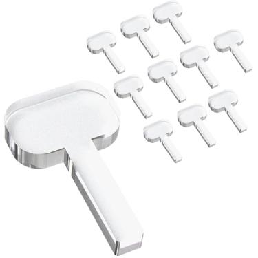 Imagem de Inserções anti-oscilação compatíveis com Dewalt Toughsystem 2.0 caixas de gaveta de armazenamento de ferramentas de plástico 10 peças espessas, transparentes