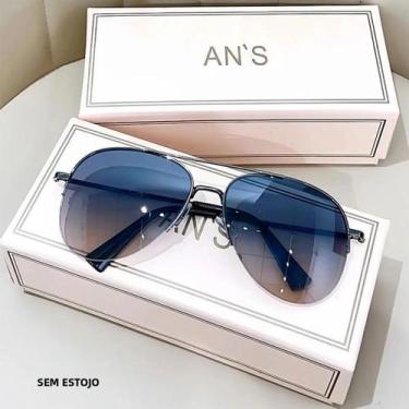 Imagem de Óculos De Sol Masculinos Estilo Aviador Com Lente Grande, Elegantes E 