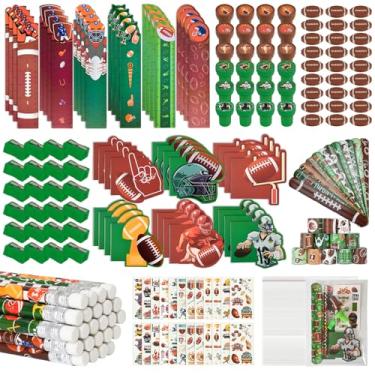Imagem de Ulema 216 Peças Lembrancinhas Para Festa De Futebol, Tema Suprimentos Aniversário Infantil, Presentes Equipe, Sacolas Brindes, Lápis, Carimbos, Jogos Sala Aula, Recompensas, Material Escritório Esco
