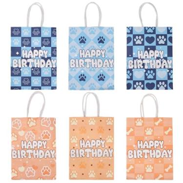 Imagem de Fukaisu 36 peças de sacos de guloseimas para cães, 21 x 15 x 8 cm, bolsa de presente estampada com pegas, tema de desenho animado, lembrancinha de festa para chá de bebê, artigos de festa de