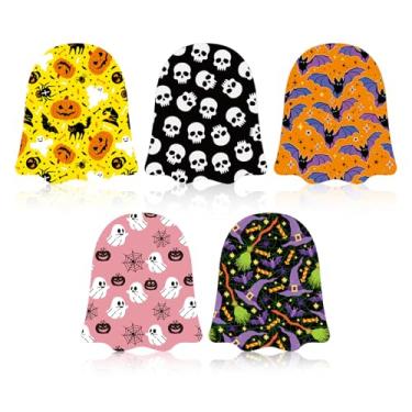 Imagem de 25 Autocolantes para Libre 2 e Libre 3, Designs de Halloween Autocolantes Respiráveis em Tecido Não Tecido Capas de sensores Impermeáveis (5 Estilos)