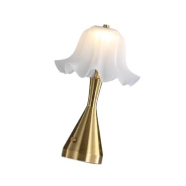 Imagem de IEUDNS Luminária de cabeceira, luminária de mesa portátil com de toque, de flores moderna e romântica, de mesa decorativa, a