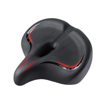 Imagem de oshhni Assento de bicicleta, acessórios de ciclismo, à prova d'água para bicicletas dobráveis ​​de estrada de montanha, selim de bicicleta ergonômico de, Vermelho