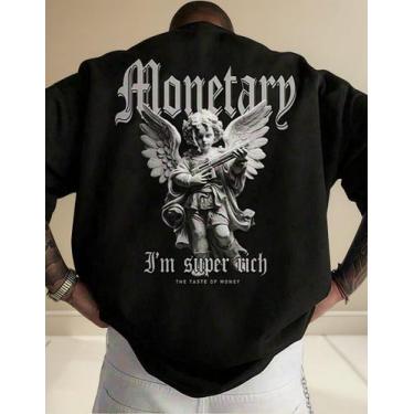 Imagem de Camiseta De Homem Estampada Basica Tecido Grosso Super Leve - crushed,