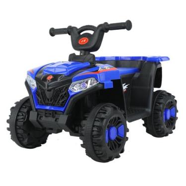 Imagem de Quadriciclo Elétrico Infantil 6V Zippy Toys Azul - Brinquedo Seguro e 