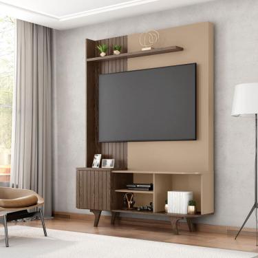 Imagem de Estante Home para Tv 55 Polegadas Corumbaú Cinza/Carvalho
