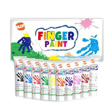 Imagem de Finger Paint BLOT, lavável para crianças, 36 ml, 10 cores, não tóxico