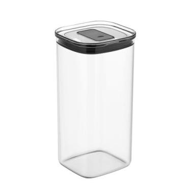 Imagem de Pote Hermético Quadrado 1,5L com Tampa Vedação para Armazenar Feijão G